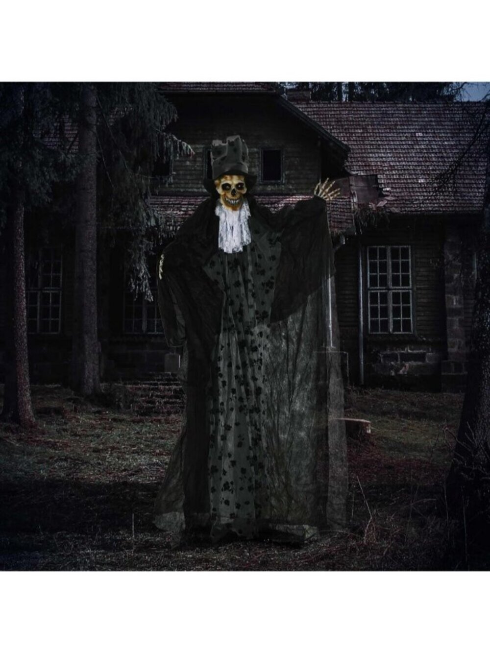 6FT Life Size Halloween Animatronics Sound Motion Activated Animated Grim Reaper